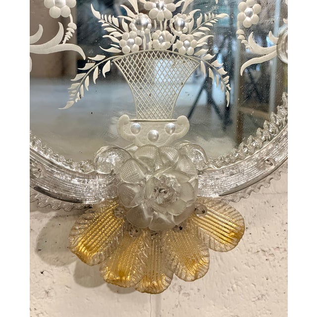 Large Murano Glass Mirror, 1960s For Sale - Image 10 of 16