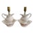 1970s French Country White Ceramic Pitcher and Basin Lamp Pair For Sale