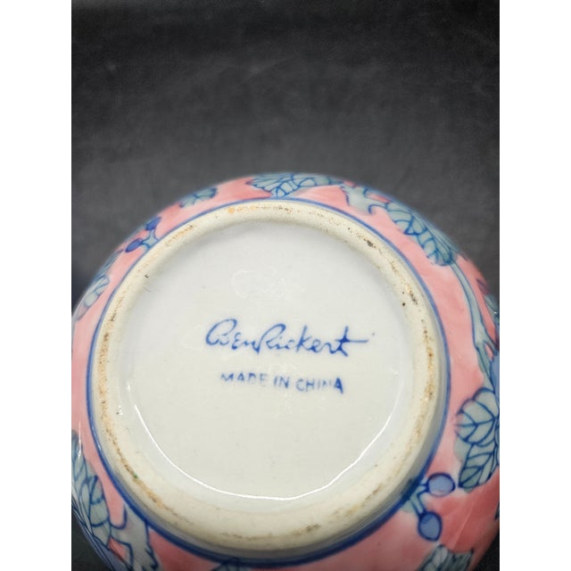 Vintage Ben Rickert Hand-Painted Porcelain Lidded Trinket Dish For Sale - Image 4 of 4