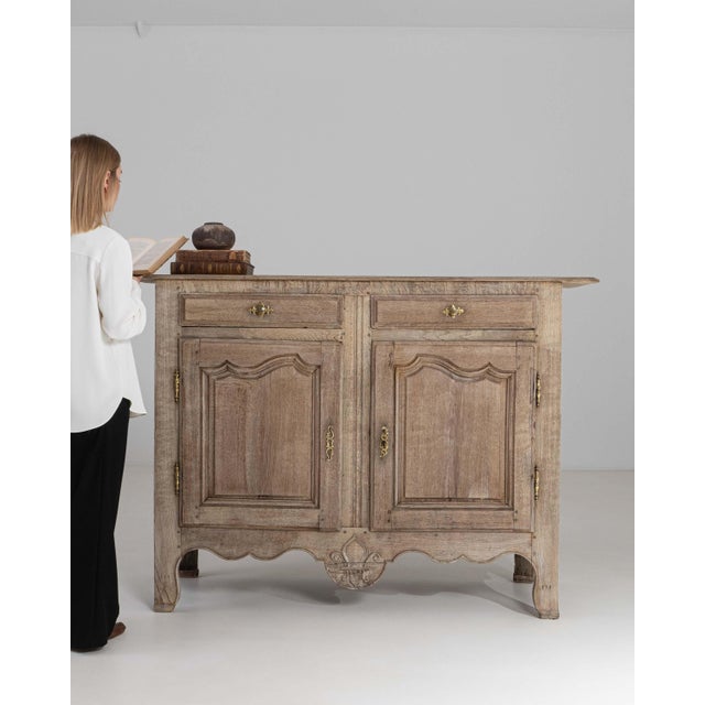 Wood 19th Century French Louis XV Style Oak Buffet For Sale - Image 7 of 15