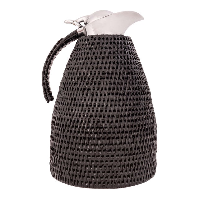 Artifacts Rattan 1.5 Liter Stainless Steel Thermos For Sale