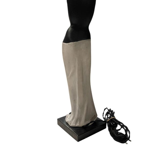 Vintage African Sculptural Plaster Lamp, 1950s For Sale - Image 6 of 11