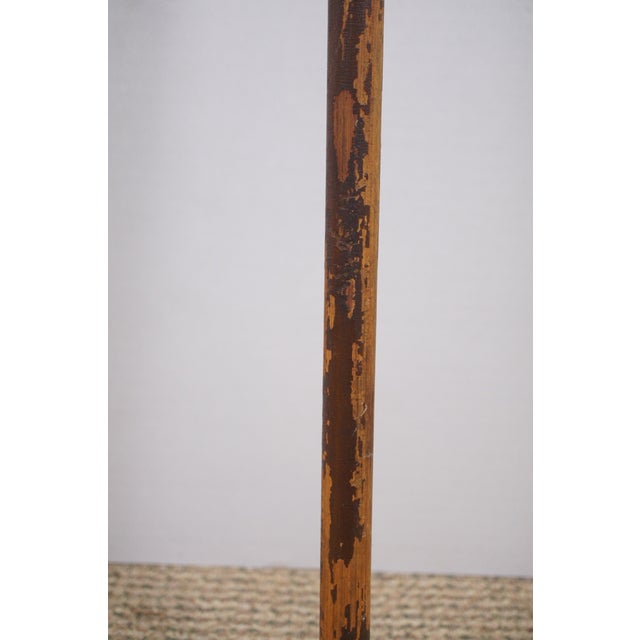 Antique 1887 French Victorian Sterling Silver Oak Wood Cane Walking Stick 35" For Sale - Image 10 of 12