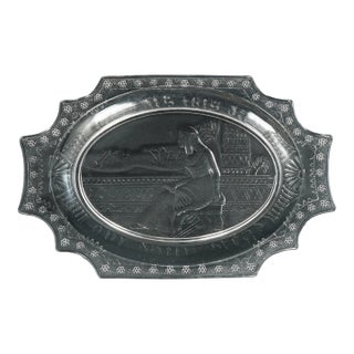 Egyptian Revival Victorian Eapg Serving Platter 19th Century For Sale