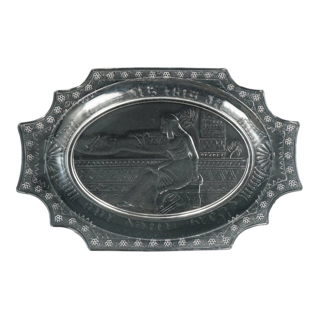 Egyptian Revival Victorian Eapg Serving Platter 19th Century For Sale