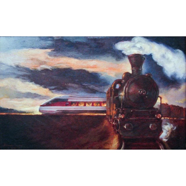 The Future and the Past - Original Oil on Canvas by A. Sergheev - 1995 1995 For Sale - Image 3 of 3