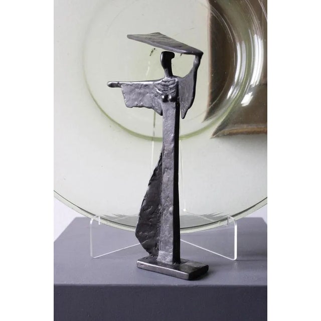 Italian Bronze Abstract Sculpture by Ugo Carà, 1980 For Sale - Image 11 of 12