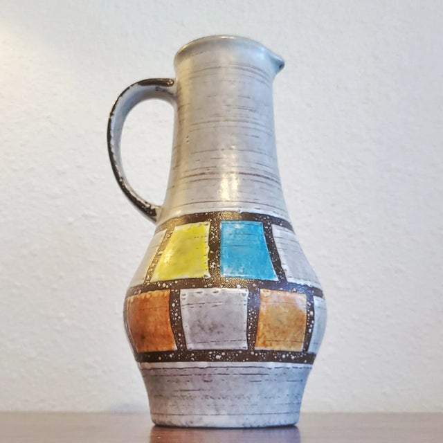 Early 60s Jasba Keramik Pitcher Vase Nr. 1207/25 For Sale - Image 9 of 9