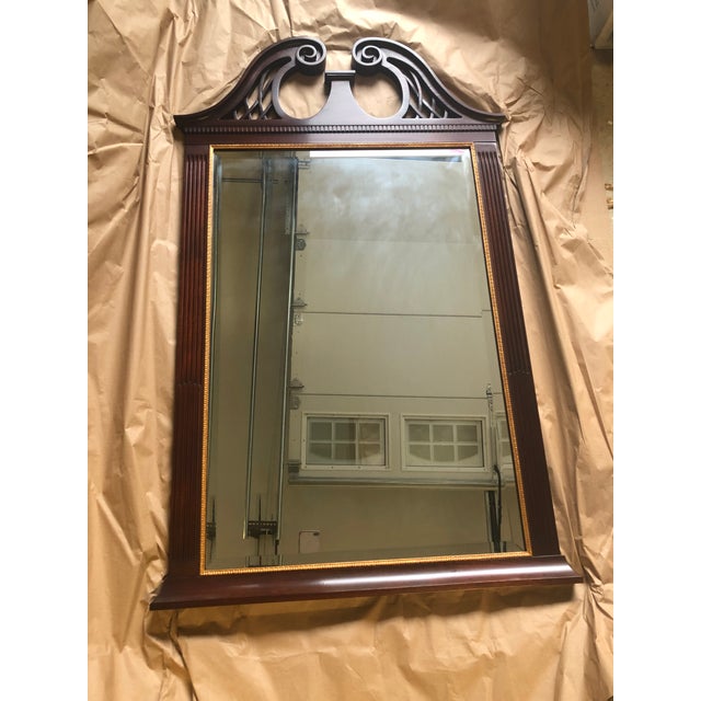 Henkle Harris Mahogany Wall Mirror For Sale - Image 6 of 8