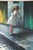 A good mid-century modernist painting of a young girl at play with a hoola hoop. The work is a very pleasant juxtaposition...
