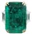 12.49 Ct Gia Certified Natural Zambian Emerald & Diamond Ring, Size 6.5 For Sale