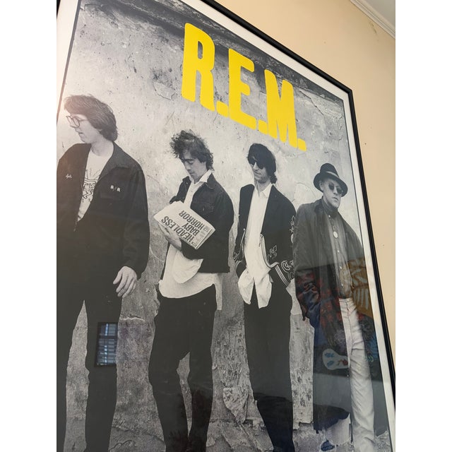 1980s Vintage Framed Poster Featuring the American Rock Band r.e.m For Sale - Image 5 of 8