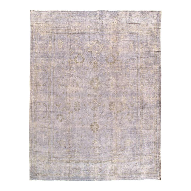 Pasargad DC Light Blue Hand Knotted Vintage Rug For Sale