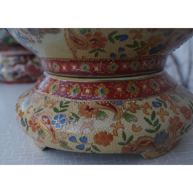 Chinese Hand-Painted Vases, 1960s, Set of 2 For Sale - Image 14 of 17