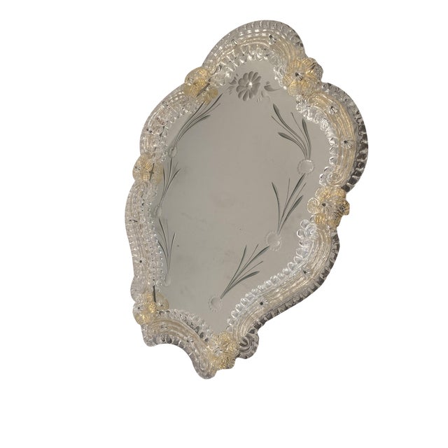 Transparent Photo Frame in Gold Murano Glass by Simoeng For Sale