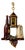 Italian Murano Glass Beer Lantern Wall Light in Hand-Carved Wood, 1970s For Sale