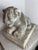 Antique Reclining Lion Sculpture on Base in Carved Stone, 1890s For Sale - Image 11 of 18