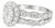 Late 20th Century Size 6.5 14K White Gold Diamond Invisible Engagement Wedding Ring Set Jean Dousset For Sale