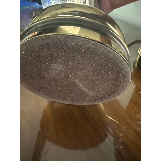 Pair of Vintage Stiffel Solid Brass Hollywood Regency Table Lamps – Paneled Pedestal Baluster Form, 26” Tall For Sale - Image 10 of 10