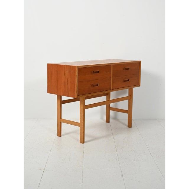 Scandinavian Teak and Oak Entrance Cabinet, 1960s For Sale - Image 3 of 10