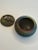 Modern Asian Raku & Polished Stone Small Lidded Jar For Sale - Image 9 of 11