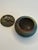 Vintage Modern Asian Raku & Polished Stone Small Lidded Jar For Sale - Image 9 of 11