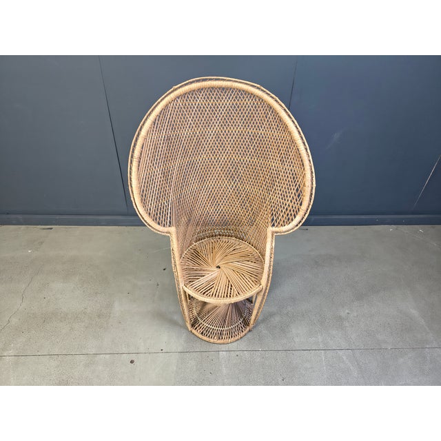 1970s Vintage Wicker Peacock Chair, 1970s For Sale - Image 5 of 15