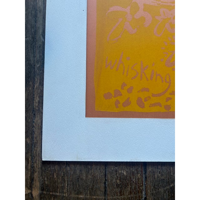 Folk Art 1960’s Original Pop Art Serigraph Silk Screen Print Folk Art Words For Sale - Image 3 of 6