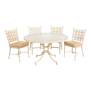 Brown Jordan Labeled Neoclassical Style Garden Dining Suite For Sale