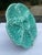 Ceramic 1940s French Gien Turquoise Majolica Oyster Plate For Sale - Image 7 of 11
