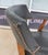 Vintage Blue Leather Office Chair With Nailhead Trim For Sale - Image 9 of 14