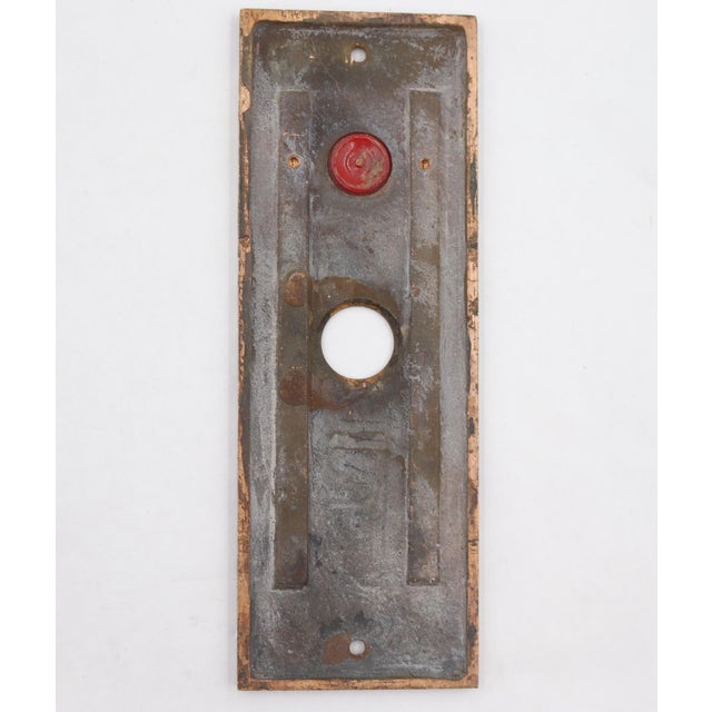 Mid 20th Century Reclaimed Art Deco in Use Bronze Elevator Indicator Plate For Sale - Image 5 of 6