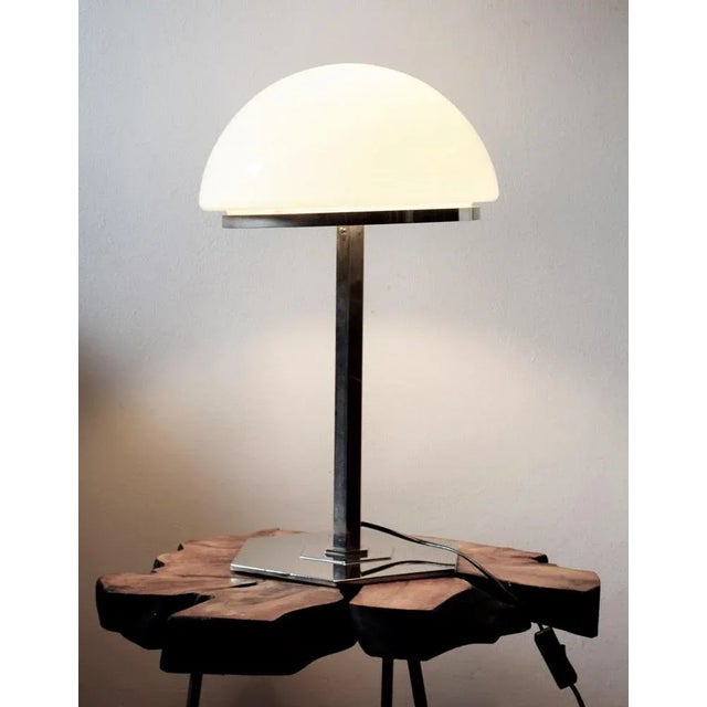 Large Art Nouveau Table Lamp in the style of Josef Hoffmann, 1950s For Sale - Image 3 of 7