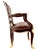 French French Francois Linke Style Ormolu and Wood Leather Armchair For Sale - Image 3 of 18