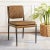 Brown Pasargad Home Capri Top Grain Leather Dining Chair For Sale - Image 8 of 9