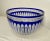 Boho Chic Vintage Bohemian Czech Centerpiece Cobalt Blue Cut to Clear Glass Crystal Bowl For Sale - Image 3 of 9