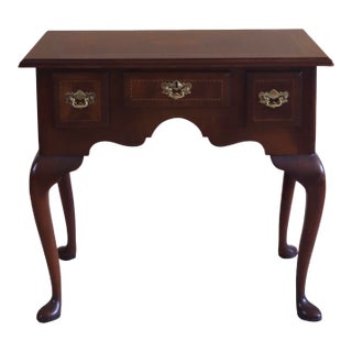 1990s Council Craftsman Side Table W/ Wood Inlay For Sale