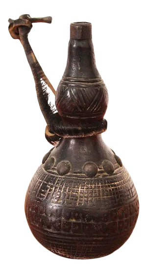 19th Century African Wooden Gunpowder Flask