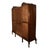 Baroque Baroque Venetian Hand-Carved Walnut & Burl Walnut Wardrobe with Mirror, 1910s For Sale - Image 3 of 13
