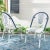 Zoya Chair, Set of 2 - Navy/White For Sale - Image 4 of 11