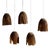 Large Pendant Light in Natural Organic Tubular Teak, 1980s For Sale