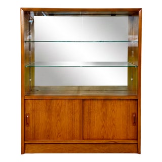 Teak Glazed Display Cabinet by Herbert Gibbs, 1960s For Sale