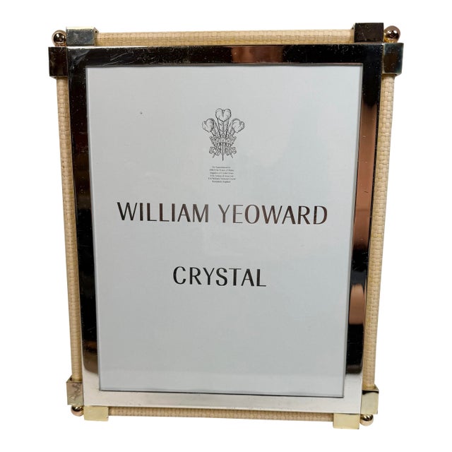 William Yeoward Crystal Classic Raffia Picture Frame 8 X 10 For Sale