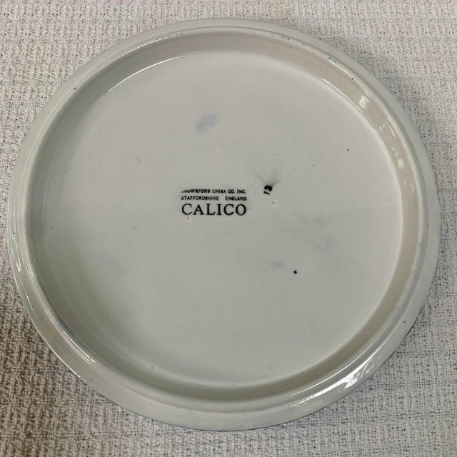 1960s Crownford Staffordshire Calico Domed Round Cheese Plate For Sale In Philadelphia - Image 6 of 8
