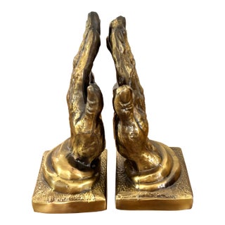 Vintage Gold Hands Bookends For Sale