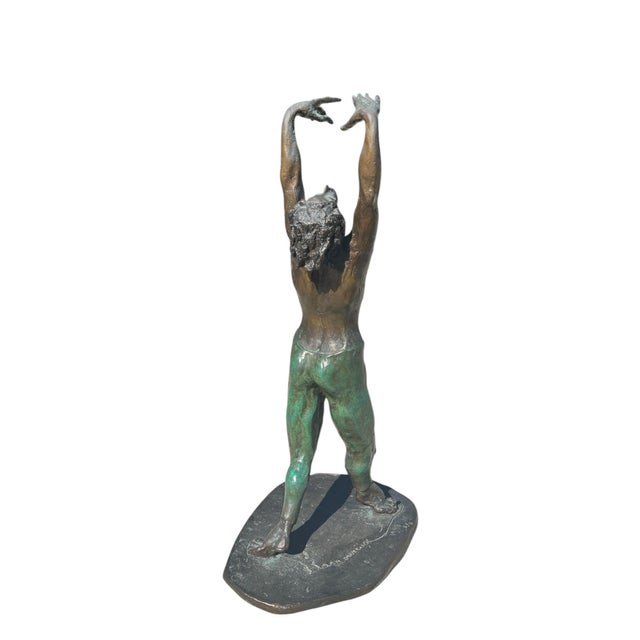 Metal French Bronze Sculpture, Yvette Lamoureux's "Bolero" Signed & Numbered 6 of 8 For Sale - Image 7 of 12