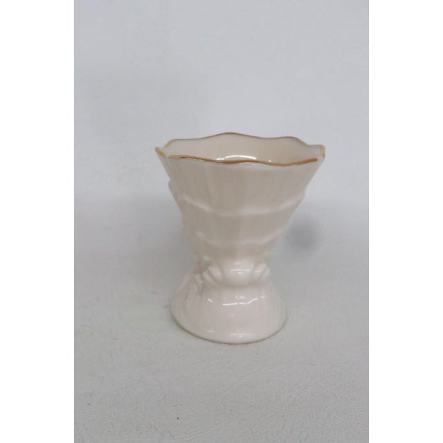 Late 20th Century Lenox China Decorative Porcelain Cornucopia Made in Usa With 24k Gold Trim 5098b For Sale - Image 5 of 9