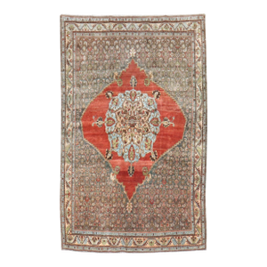 Antique Zabihi Collection Persian Bidjar Iron Fist Rug