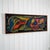A large and bold abstract mid-century oil painting on panel with a handcrafted wooden frame. Signed by the artist B...