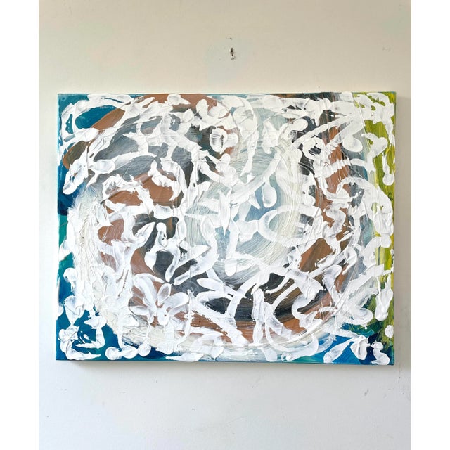 Acrylic painting on canvas. Signed and dated. Titled, Movement.